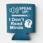 Speak Up – I Don’t Read Minds Funny Communication Blikjeskoeler (Achterkant)