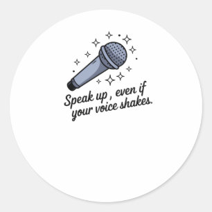 Speak Up - Motivatie microfoon Sticker