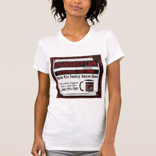 SpeakEasy Cafe "Utilisez vos mots" Logo T-shirt (Devant)