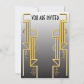 Speakeasy Flapper Great Gatsby Party Uitnodiging (Achterkant)