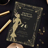 Speakeasy Flapper Roaring 20s Gatsby Gold Verjaard