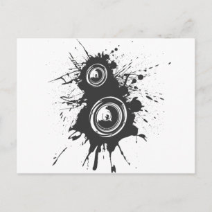 Speaker Graffiti - DJ Music Disk Jockey Audio Briefkaart