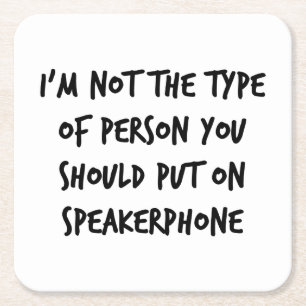 Speakerphone Vierkante Kartonnen Onderzetter