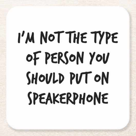 Speakerphone Vierkante Kartonnen Onderzetter (Voorkant)