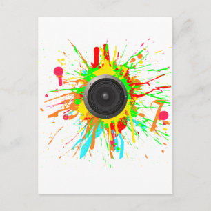 Speakersplatter - DJ Music Disk Jockey Audio Briefkaart