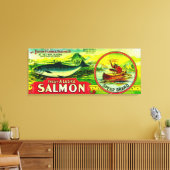 Spear Salmon kanJa Bay, AK Canvas Afdruk (Insitu (Woonkamer))