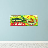 Spear Salmon kanJa Bay, AK Canvas Afdruk (Insitu (Houten vloer))