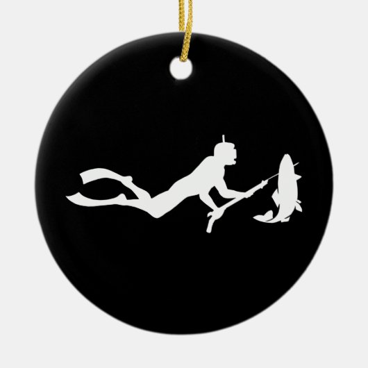 Spearfish Diver Keramisch Ornament (Voorkant)