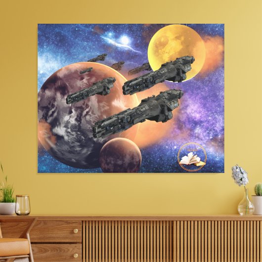 Spearhead Battleships Attack Canvas Afdruk (Insitu (Woonkamer))