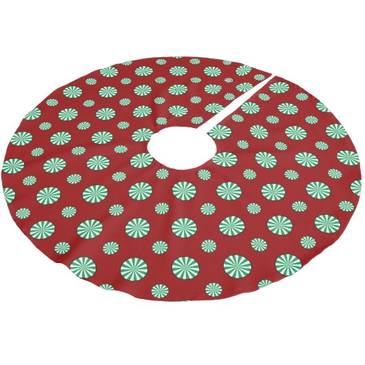 Spearmint Polka Dots Tree Skirt Kerstboom Rok (Gekanteld)