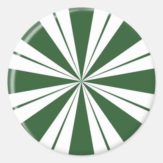 Spearmint Stripe Snoep Ronde Sticker (Voorkant)