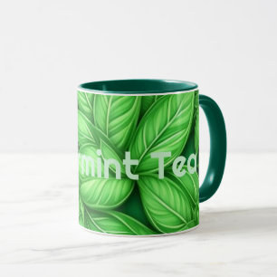 Spearmint Thee Generatieve Kunst Spearmint bladere Mok
