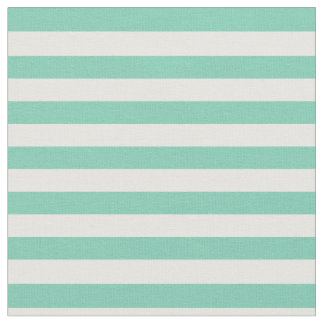Spearmint & White Striped Stof