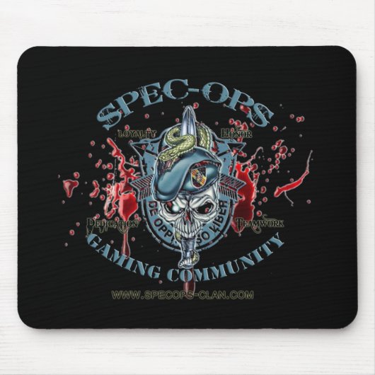 Spec/Ops Black Muismat logo 2 (Voorkant)