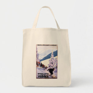 Specerijen die op het Poster van de Skier letten Tote Bag