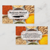 Specerijen in Tin Cups Visitekaartje (Voorkant / Achterkant)