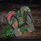 Specerijen patroon aangepaste naam grijs teenslippers