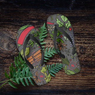 Specerijen patroon aangepaste naam grijs teenslippers