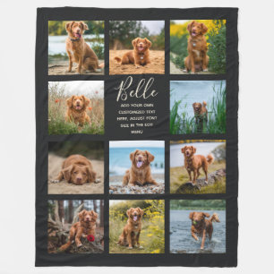Speciaal 11 Foto Collage Black Fleece Deken
