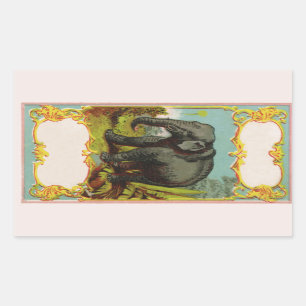 Speciaal 1880 blanco olifantensticker rechthoekige sticker