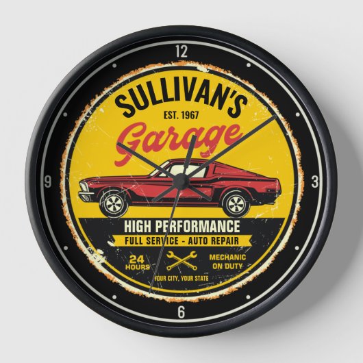 Speciaal 1967 Fastback Red Classic Car Garage (Voorkant)