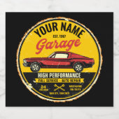 Speciaal 1967 Fastback Red Classic Car Garage Bier Etiket (Enkel label)