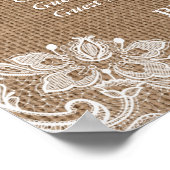 Speciaal 1 - Burlap Lights Zitplaatskaart Poster (Hoek)