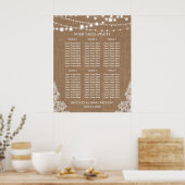 Speciaal 1 - Burlap Lights Zitplaatskaart Poster (Keuken)