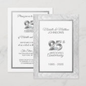 Speciaal 25th Silver Wedding Jubileum Kaart (Voorkant / Achterkant)