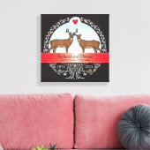 Speciaal 40th Wedding Jubileum, Buck & Doe Canvas Afdruk (Insitu (Woonkamer))