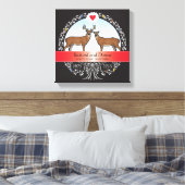 Speciaal 40th Wedding Jubileum, Buck & Doe Canvas Afdruk (Insitu (Slaapkamer))