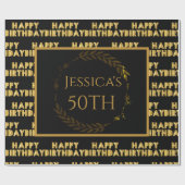 Speciaal 50e-dag goudverlooppapier cadeaupapier (Vlak)