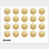 Speciaal 50e Jubileum bruiloft Gold Glitter Ronde Sticker (Vel)