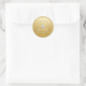 Speciaal 50e Jubileum bruiloft Gold Glitter Ronde Sticker (Tas)