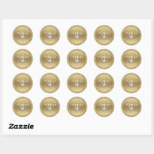 Speciaal 50e Jubileum bruiloft Gold Glitter Ronde Sticker (Vel)