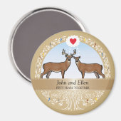 Speciaal 50th Wedding Jubileum, Buck & Doe Magneet (Voorkant / Achterkant)