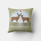Speciaal 55th Wedding Jubileum, Buck & Doe Kussen (Achterkant)