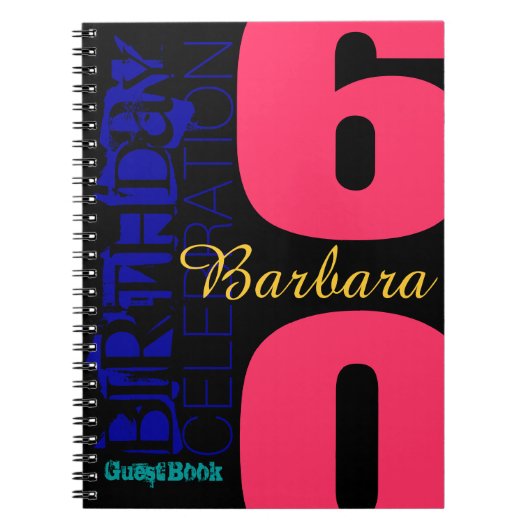 Speciaal 60e Birthday POP Guest Book Notitieboek (Voorkant)