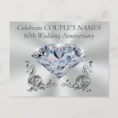 Speciaal 60e Jubileum nodigt u uit, JOUW TEKST Uitnodiging Briefkaart (Voorkant)