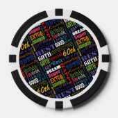 Speciaal 60e verjaardag van het gepersonaliseerd m poker chips (Voorkant)