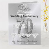 Speciaal 70e Platinum Wedding Jubileum Kaart (Gele Bloem)