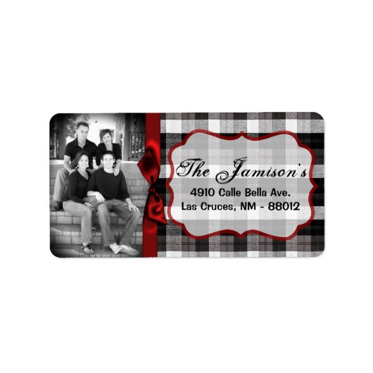 Speciaal aangepast kerstcadeaulabel voor foto's etiket (Voorkant)