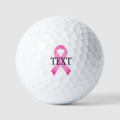 Speciaal aangepast symbool voor roze borstkanker golfballen (Voorkant)