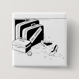 Speciaal aangepast voor gehuwde lesjes vierkante button 5,1 cm