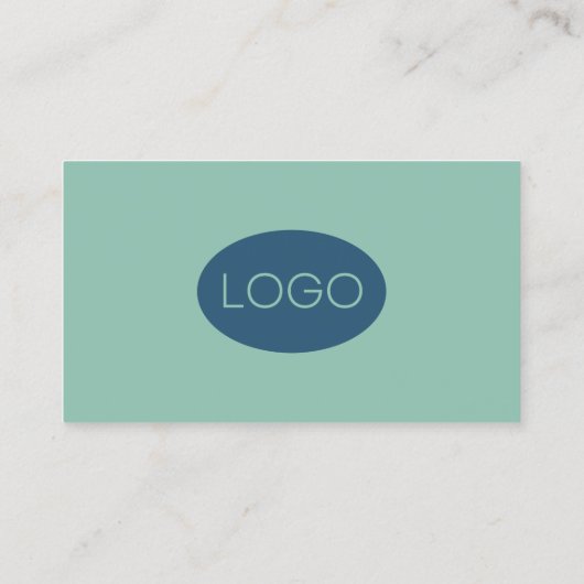 Speciaal aangepaste QR-code Modern Blue Custom Log Visitekaartje (Achterkant)