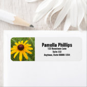 Speciaal aangepaste Rudbeckia-ventilator close-up  Etiket (Insitu)