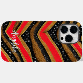 Speciaal Abstract minimalistisch rood en goud Case-Mate iPhone Case (Achterkant (horizontaal))