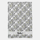 Speciaal Abstract zwart-wit ontwerp | Theedoek (Verticaal)