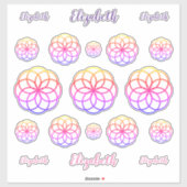 Speciaal Abstracte regenboogventilator vinyl Sticker (Vel)