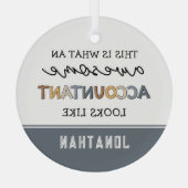 Speciaal accountant Funny Geweldige accountant Glas Ornament (Achterkant)